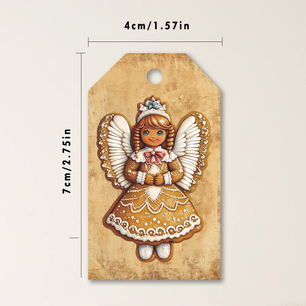 40 шт., рождественские бирки, подарочные этикетки, украшения для вечеринок, открытки «сделай сам», праздничный домашний декор, поздравительные открытки, праздничные открытки, подарочный шпагат