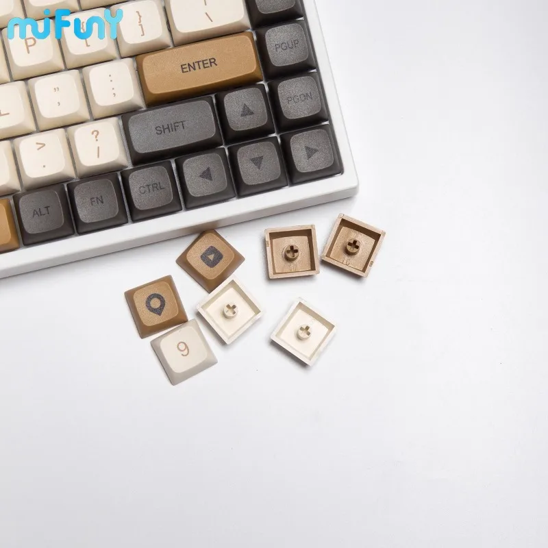 MiFuny 125 Keys Micro Light Keycaps Set Ikbc XDA Profile PBT Dey Sublimation Key Caps Mechanical Keyboard Cap Accessories Gifts