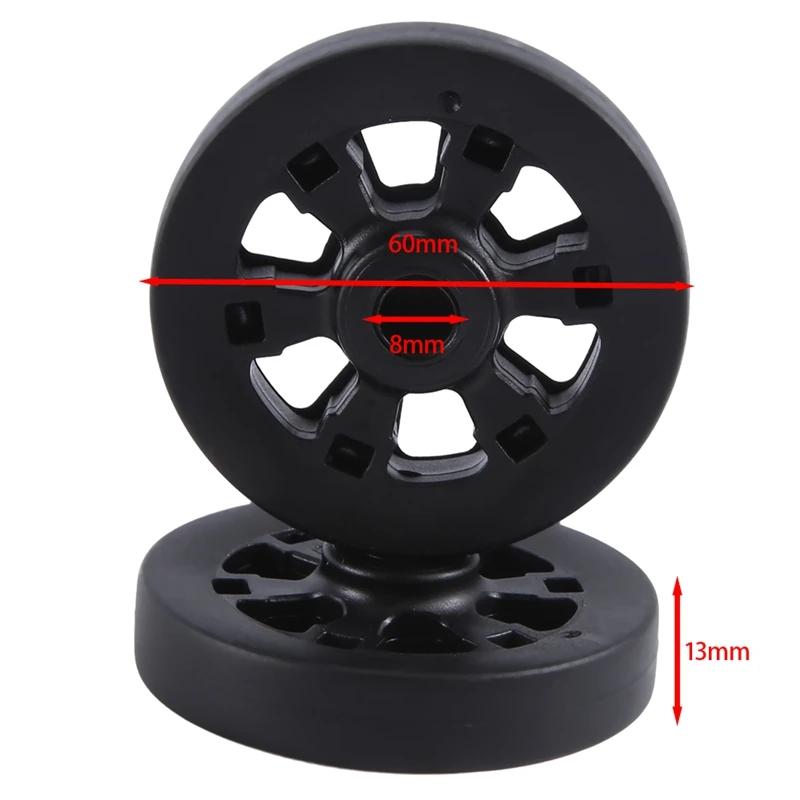2 bagaj tekerlek bavul yedek tekerlekler 60X13mm Set, bagaj bavul PU döner tekerlek rulmanlar tamir kiti dayanıklı