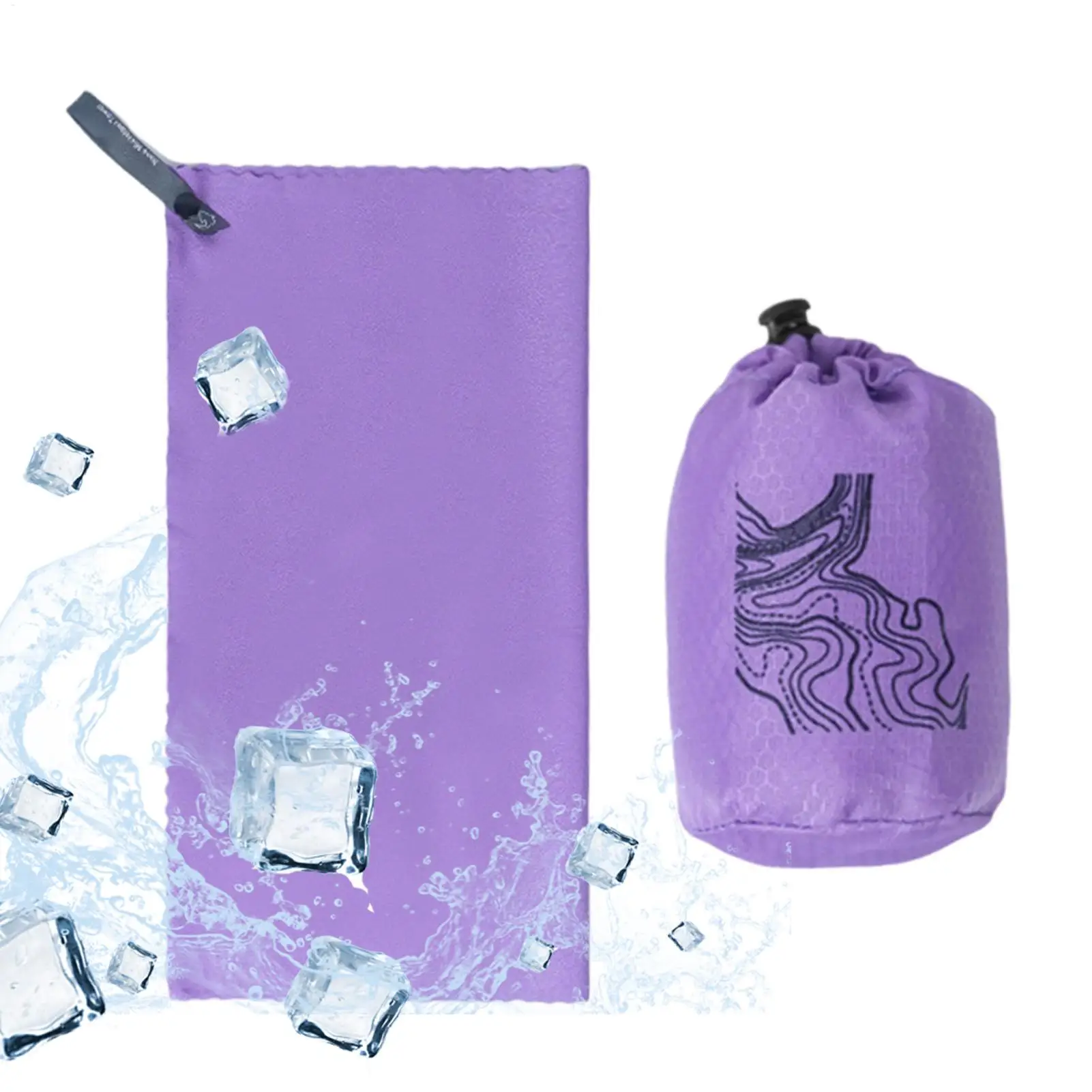 Cool Towels Breathable Quick-Dry Portable Rapid Cloth With Waterproof Bag Cooling Towels For Golf Beach Baseball Sports Workout