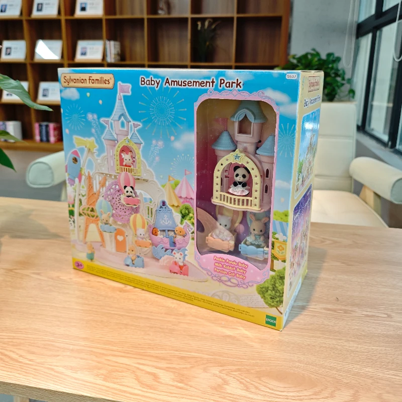 Sylvanian Families Dream Castle Set Baby Amusement Park Surface Flocking Soft PVC ABS Plastic Material Cute Doll Simulation Toys