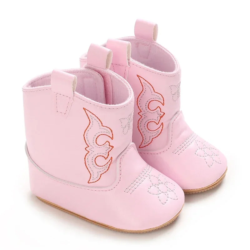 Baby Boots Made Of Soft PU and High-quality Cotton 2024 New Autumn and Winter Short Boots With Rubber Soles and Anti Slip Baby