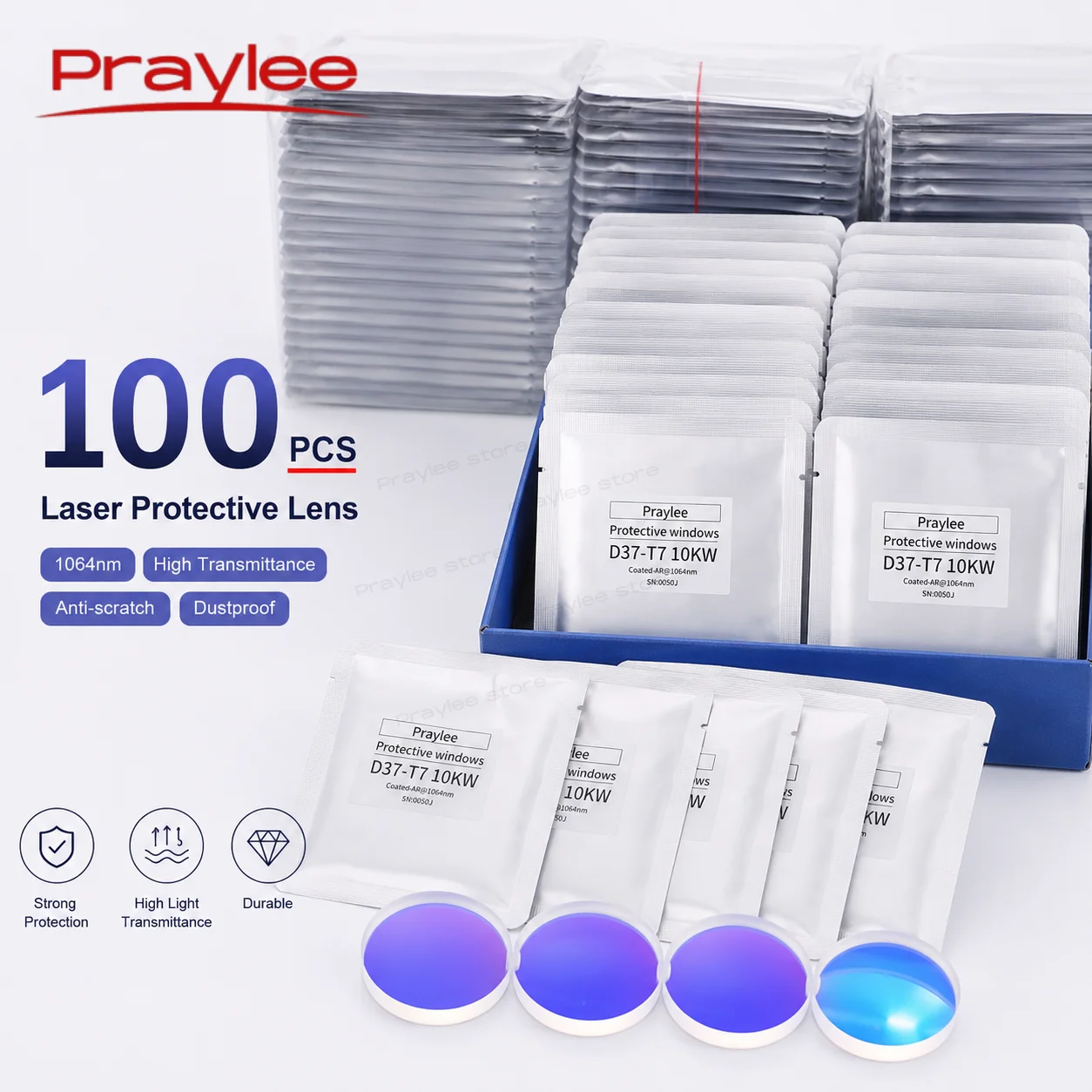 Laser Focus Lens - 100 PEÇAS Janelas de Proteção a