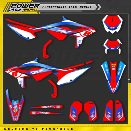 Kit de pegatinas gráficas de equipo personalizadas PowerZone para BETA 2023 2024 2025 RR ENDURO 125 200 250 300RR 350 390 430 480 08
