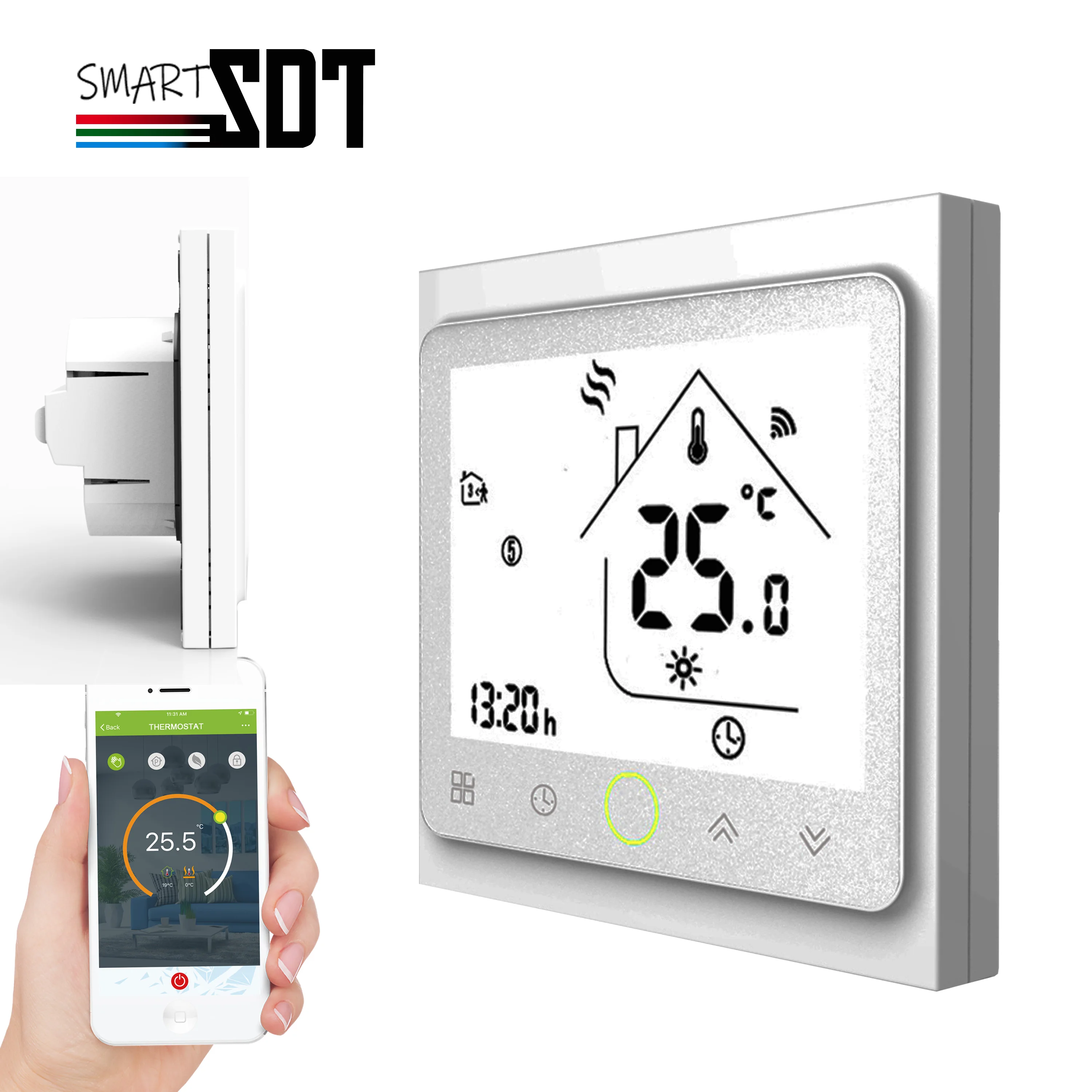 Imagem -03 - Termostato Esperto do Inverno para o Aquecimento Caldeira do Contato Seco Trabalhos do Calor Alexa Google Yandex Wi-fi Zigbee Rs485 nc Nenhuma Válvula 16a