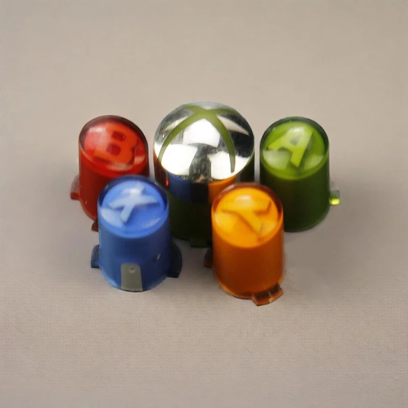 YuXi Xbox 360 컨트롤러 스위치 전원 가이드 홈 단추 시작 리턴 백 수리 예비 부품, Xbox360 ABXY 키 단추, 1 세트