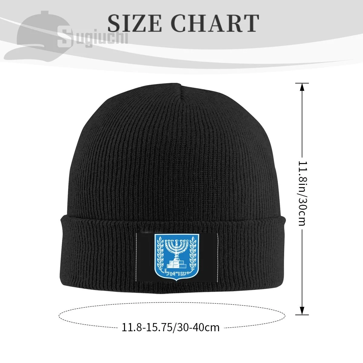 Emblem Of Israel Country Top Print Men Women Unisex Knitted Hat Winter Autumn Beanie Cap Warm Bonnet