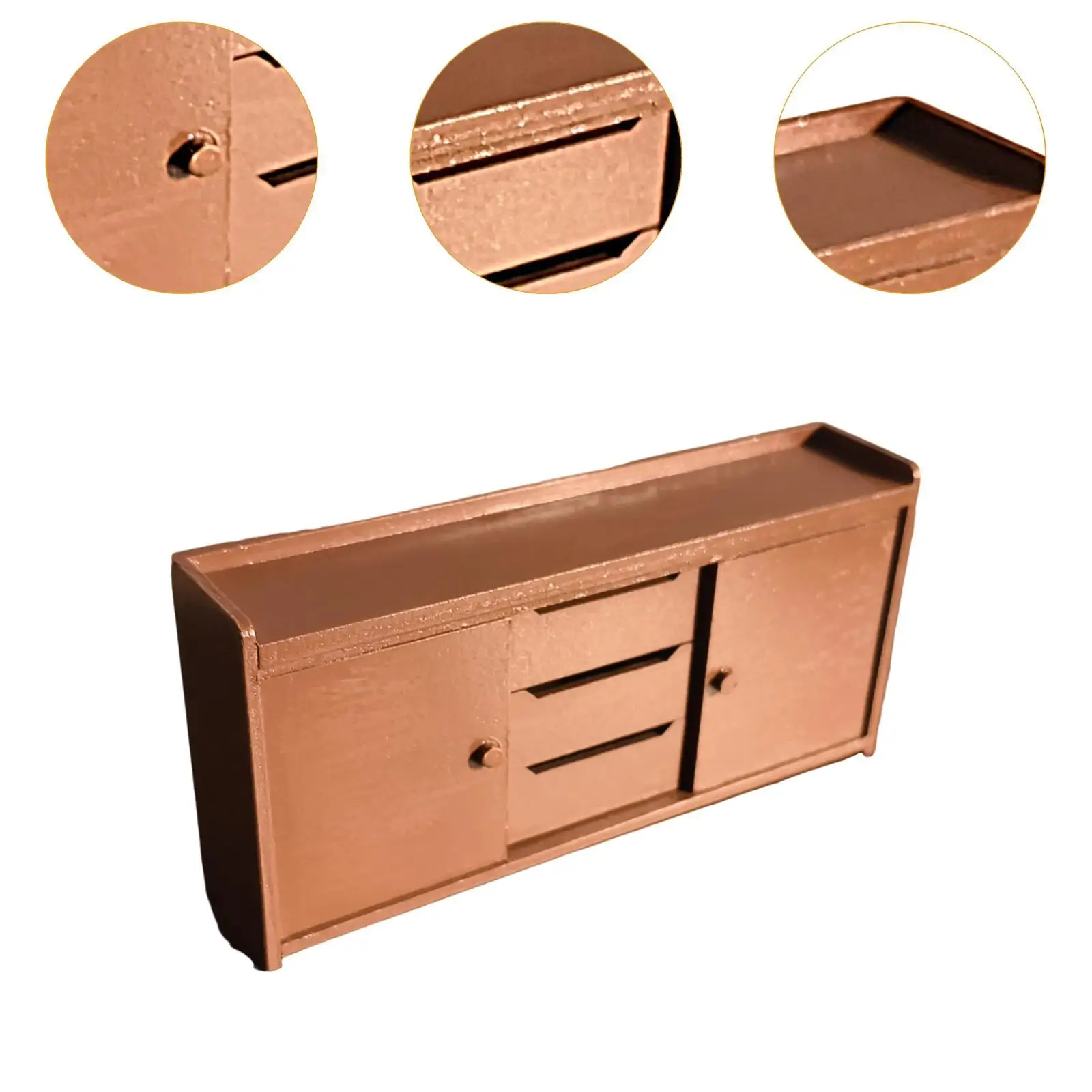 1:12 ドールハウス装飾木製キャビネットリビングルームドールハウス模型玩具