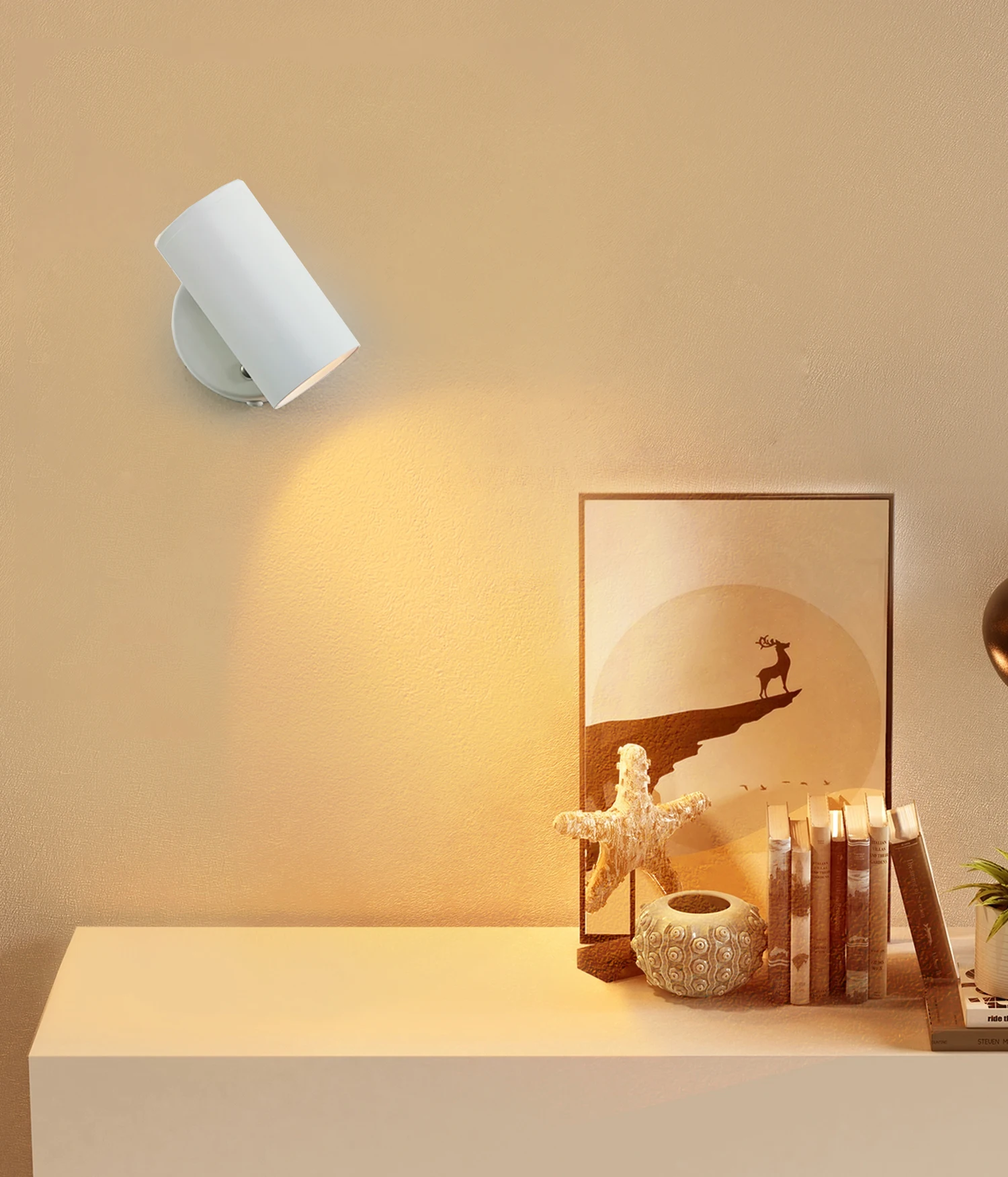 Modern Simple Touch Switch Charging LED Wall Lamp Mural Lamp 3-Color Infinite Dimming Wiring Free Indoor Bedside Reading Light