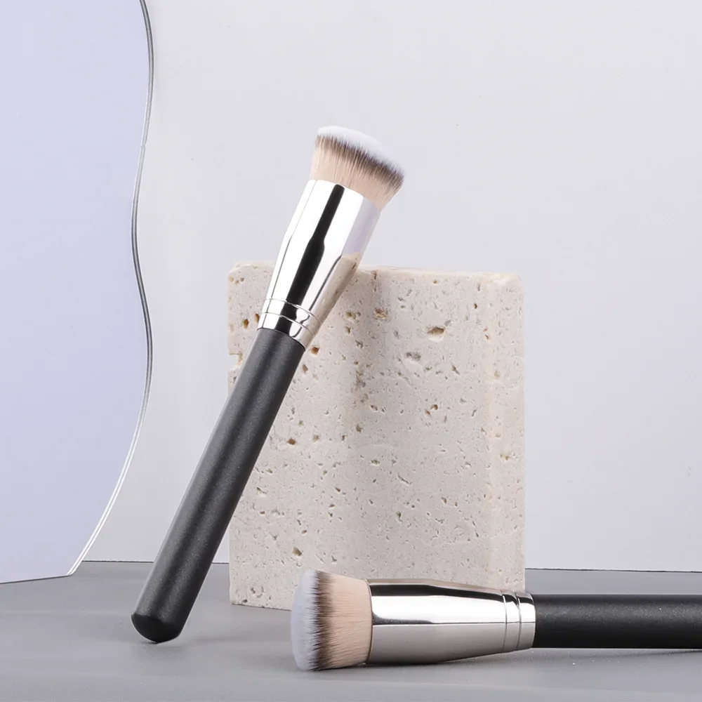 1 brocha de maquillaje corrector, corrector pequeño de cobertura completa, brocha de maquillaje redonda en ángulo, herramientas de belleza
