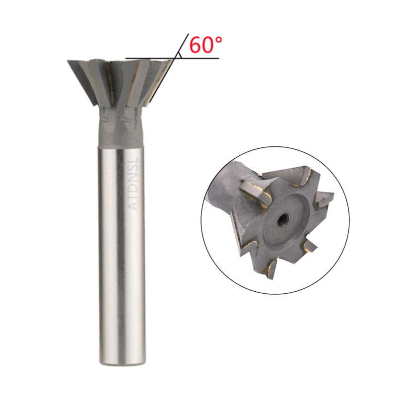 Dovetail Milling Cutter D12mm-D100mm 45 55 60 Angle T-slot Milling Cutter Welding Insert Tungsten Carbide Tools CNC Tool