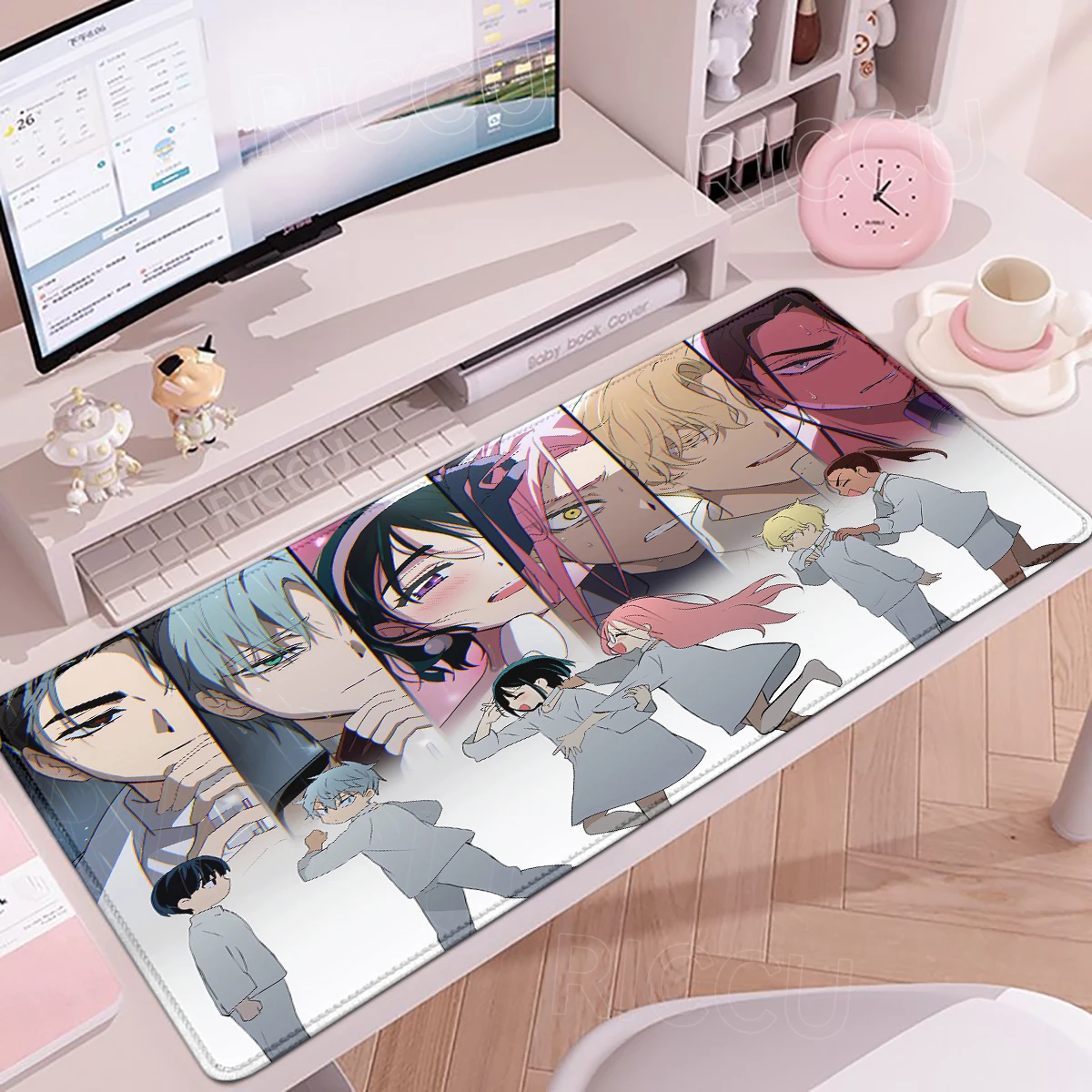 Podkładka pod mysz do laptopa 900x400 HD Print Anime Mousepad Alien Stage Mizi Till Ivan Extended Desk Mat PC Office Accessories Keyboard Pad — zdjęcie produktu 3
