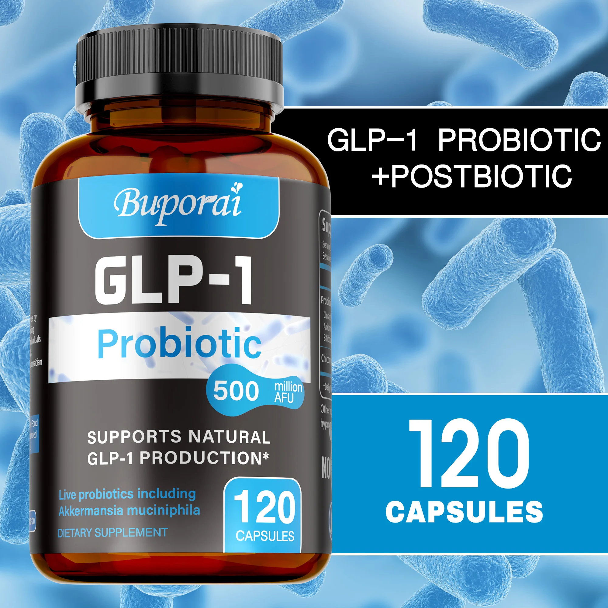 

GLP-1 Probiotic - Reduces Constipation and Bloating, Promotes Digestion and Absorption, Supports Intestinal Health, Non-GMO
