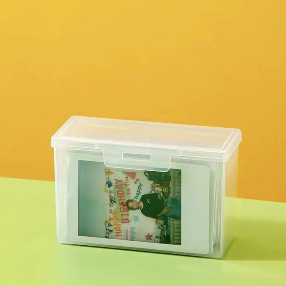 

Transparent Photo Card Holder Clear Container Large Capacity Idol Photo Storage Box Dustproof With Lid Card Collection Organizer