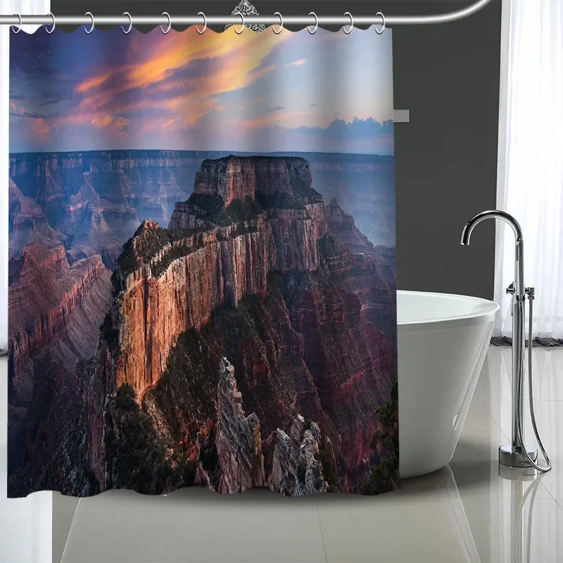 Grand Canyon Nature Landscape Shower Curtain Modern Waterproof Fabric Bath Curtains Home Bathtub Screen Bathroom Decoration