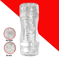 Male Masturbator Cup Soft Pussy Sex Toys Transparent Realistic Vagina for Men Silicone Pocket Pussy Masturbation Sex Products