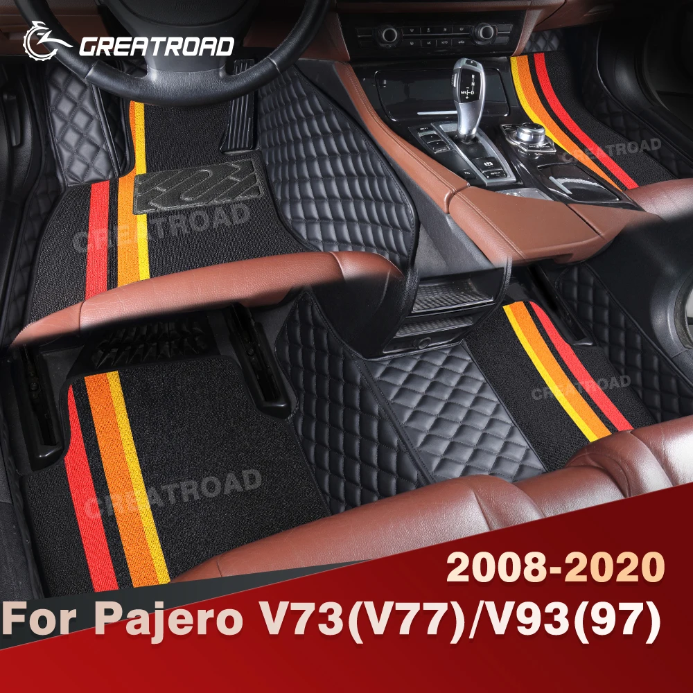 

Для Pajero V73 (V77)/V93(97) 2008-2020 двухслойные автомобильные коврики на заказ, автомобильный ковер, аксессуары для интерьера