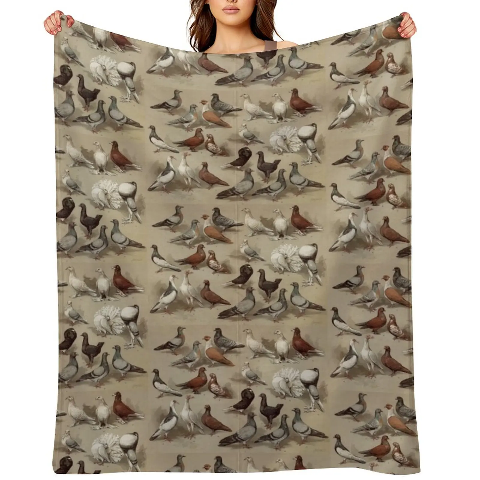 

Pigeon Breeds Chart Throw Blanket Decorative Sofa Stuffeds Giant Sofa Sofa Quilt Blankets