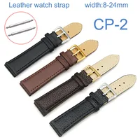 Lichi correa de reloj de cuero genuino para hombre y mujer, banda de reloj de tejido liso, 8mm, 10mm, 12mm, 14mm, 16mm, 18mm, 20mm, 22mm, 24mm