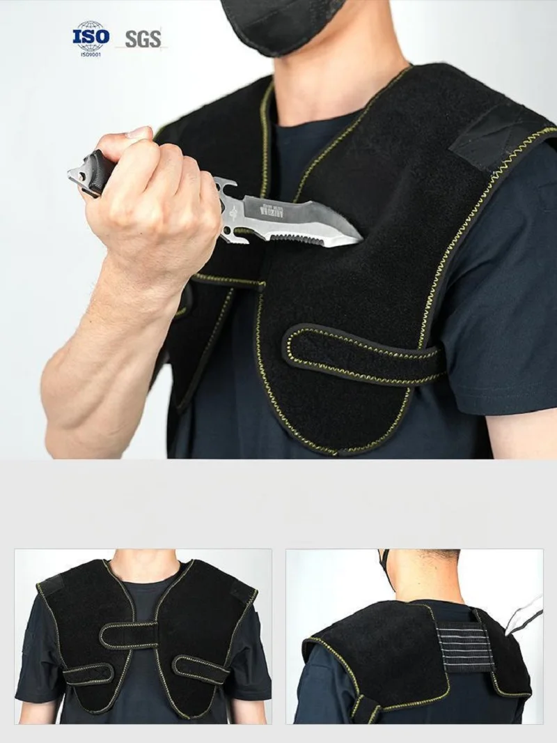 Stay Protected SGS Level 5 Anti Stab Shoulder Guard Pads Cut Resistant Puncture Proof Armor for Security Outdoor Tactical