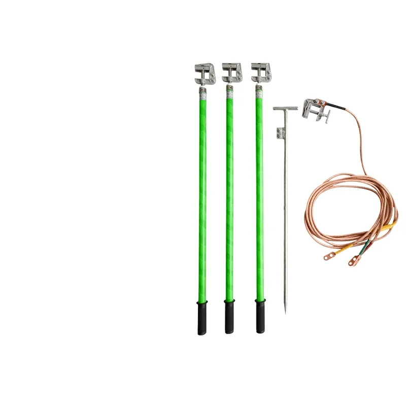 

Outdoor 10KV35KV portable high voltage grounding wire, flat-mouth spiral power three-phase short-circuit