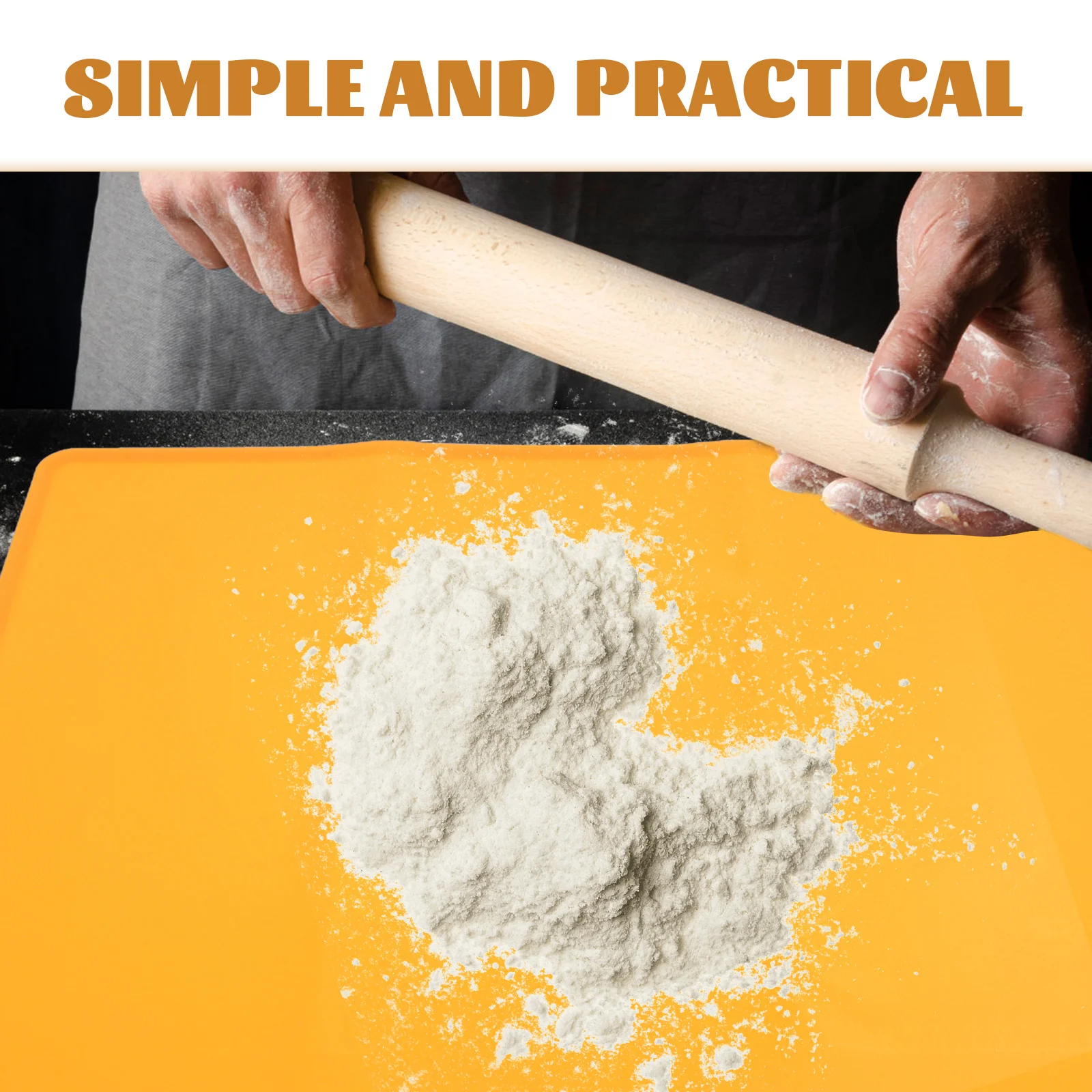 

Silicone Dough Rolling With Measurement Scales Non-Stick Pastry For Baking Pizza Kneading Countertop Mat Silicone