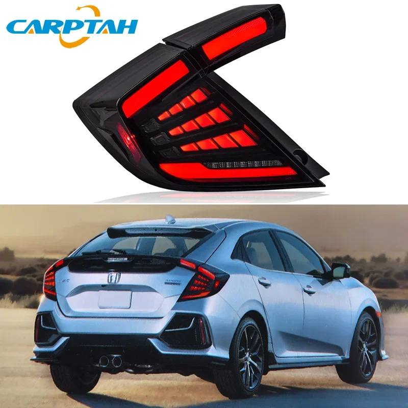 Car LED 12V Taillights For Honda Civic Type R 2016-2018 Hatchback Rear Running Lamp Brake Reverse Turn Signal Car Accessories