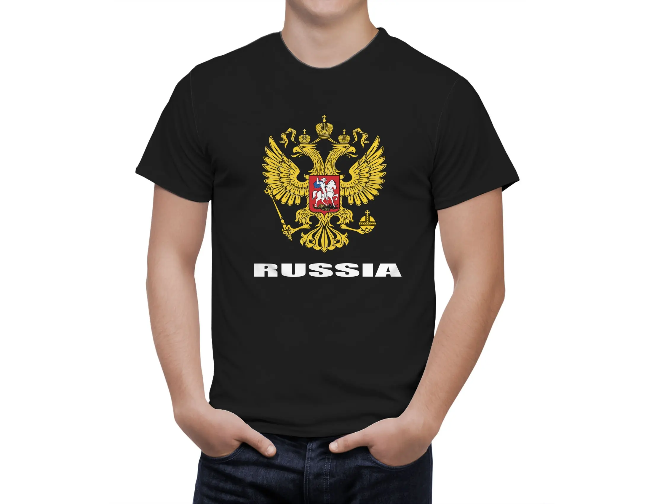 Vintage Russia Flag T Shirt Streetwear Patriotic Short Sleeve Personality Tee Shirt Coat Of Arms 3d Printed T-shirt