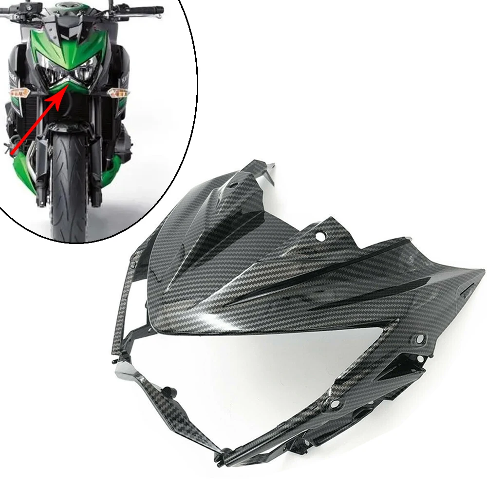 

ABS Plastic Motorcycle Carbon Fiber High Quality Upper Front Nose Headlight Surround Fairing For KAWASAKI Z 800 2013-2016 z800