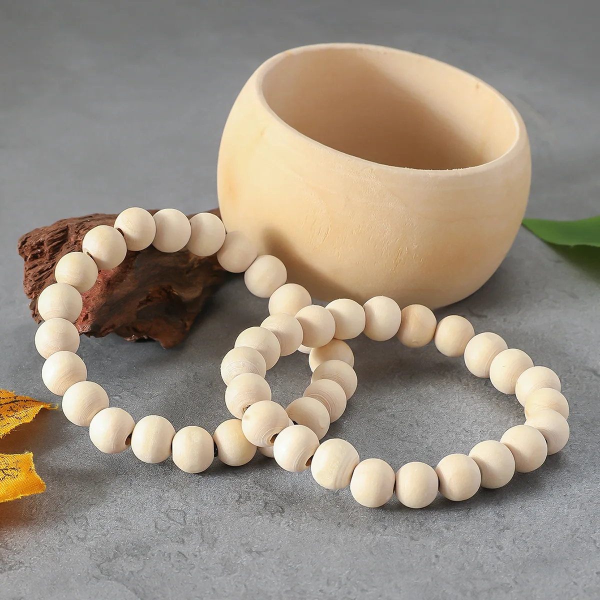 3 قطعة/المجموعة ميلارد خمر الشرير القهوة الأسود الخشب أساور موضة الهيب هوب الخرز الكرة هندسية أساور واسعة النساء الرجال سوار Je #6