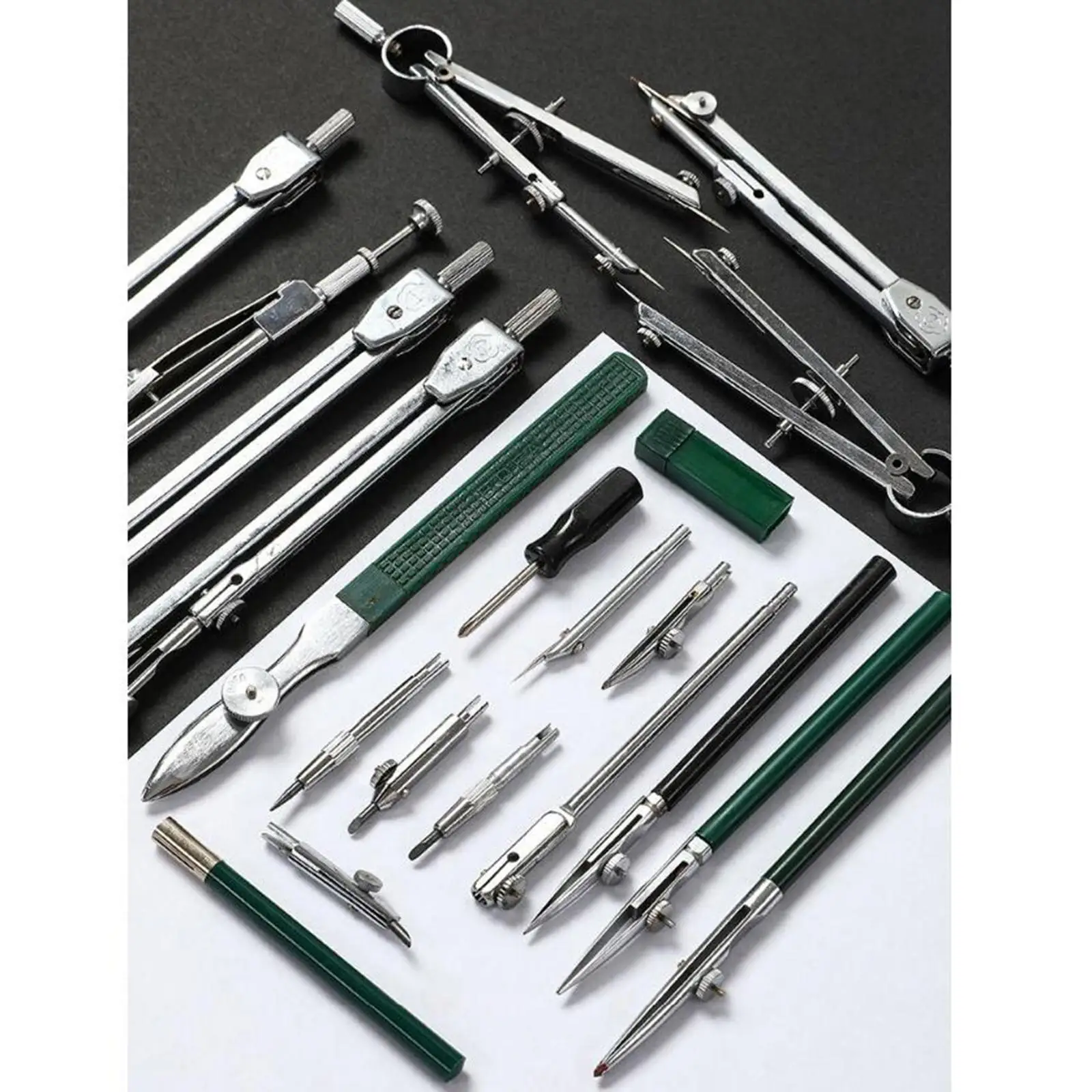 Adjustable Professional Set, for Geometry, Precision Math, Drafting, Drawing, Architecture, Woodworking