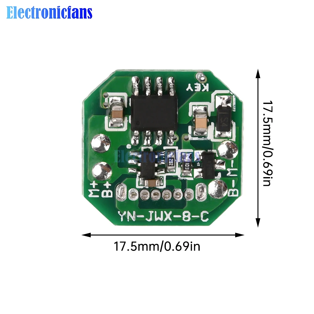 Flashlight Driver Board DIY Accessories Type-c Charging Port Charging and Discharging Integrated Module for 18650/21700 Battery