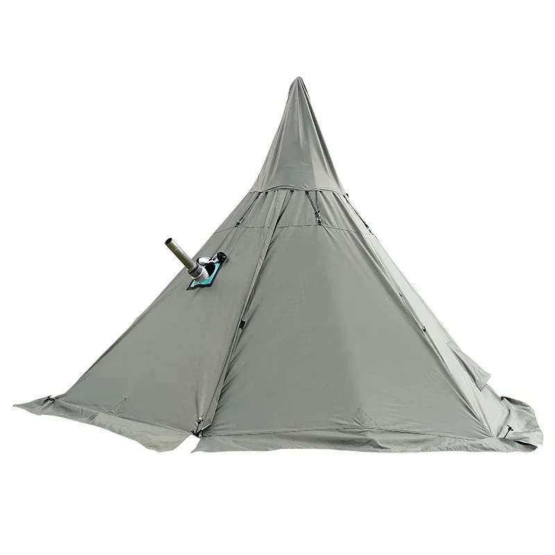 aluminium pvc outdoor pyramid camping Torino Tipi Hot Tents with Stove Jack Wind-Proof Warm Winter Canvas Tent