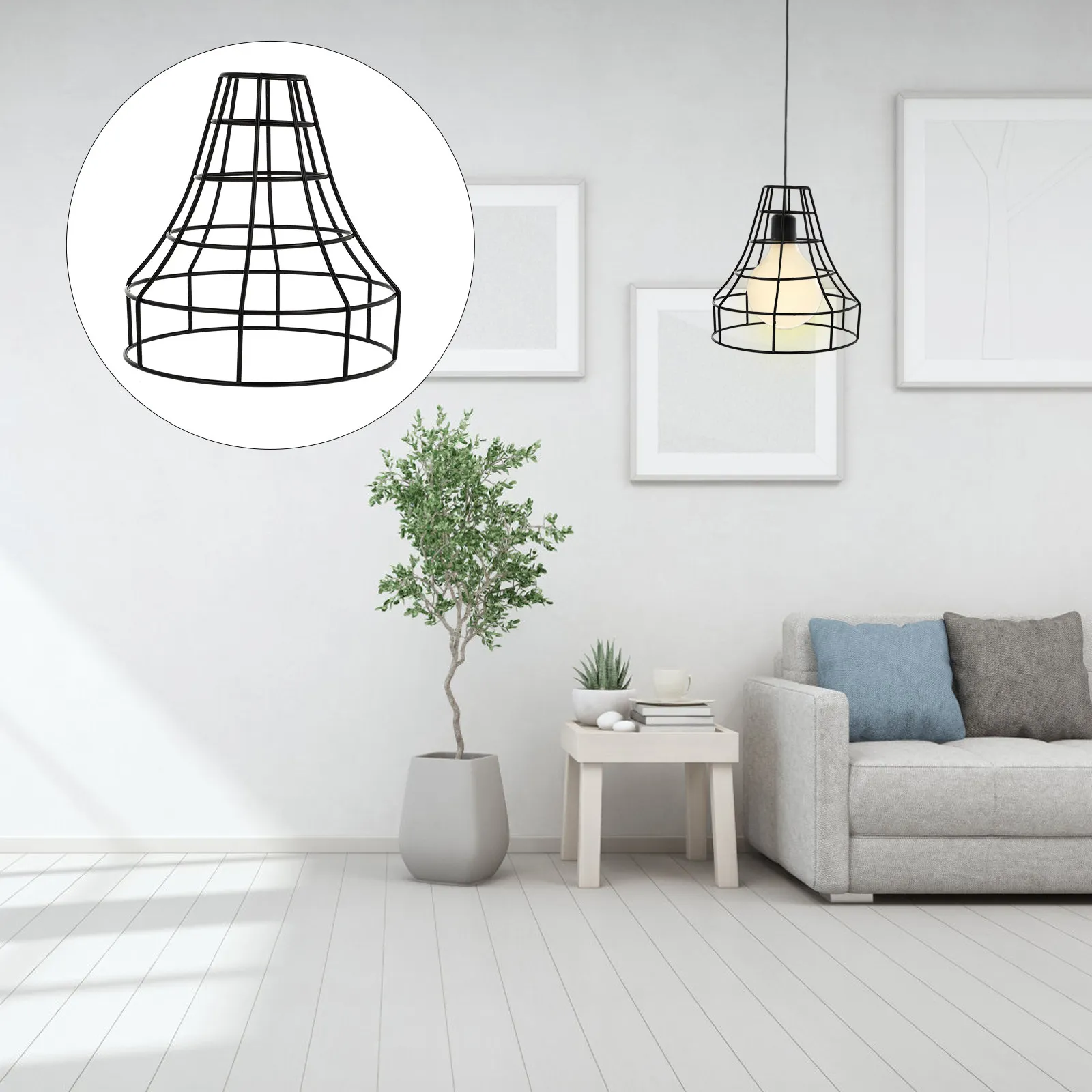 

1Pcs Iron Lampshade Vintage Style Retro Cage Lamp Cover Wall Light Shade Decorative Lampshade for Bar Living Room Home Decor