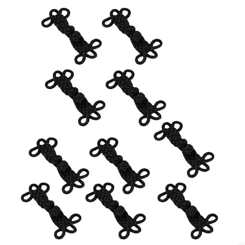 270D 10Pcs Handmade Beaded Fasteners Chinese Knot Closure Button Cheongsam Decoration Traditional Costume Garment Accessories
