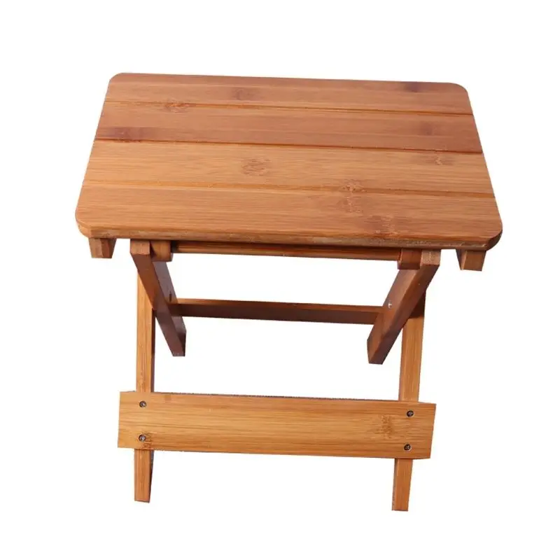 Bamboo Folding Stool for Shaving Shower Foot Rest, Outdoor Fishing Stool Folding Shower Seat, Fully Assembled 31.5cm Height