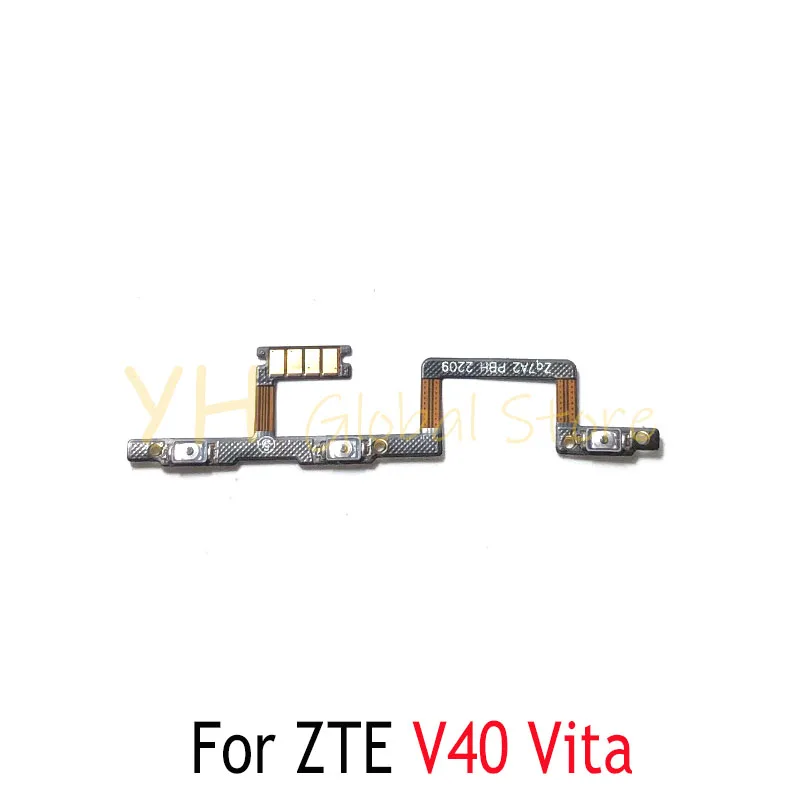 20PCS For ZTE Blade A72S V70 V50 V41 V40 V30 Vita Pro Design Smart Power On Off Switch Volume Side Button Flex Cable