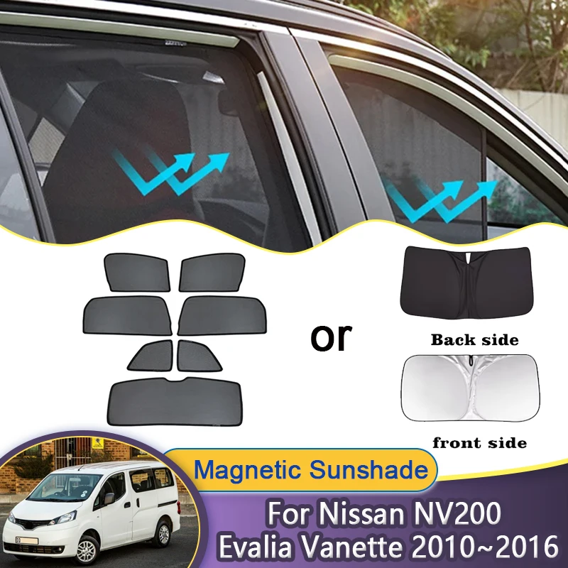 

Car Mesh Sunshades For Nissan NV200 Sunshade Evalia Vanette 2010~2016 2013 Window Magnetic Visor Sun Shade Curtain Accessories