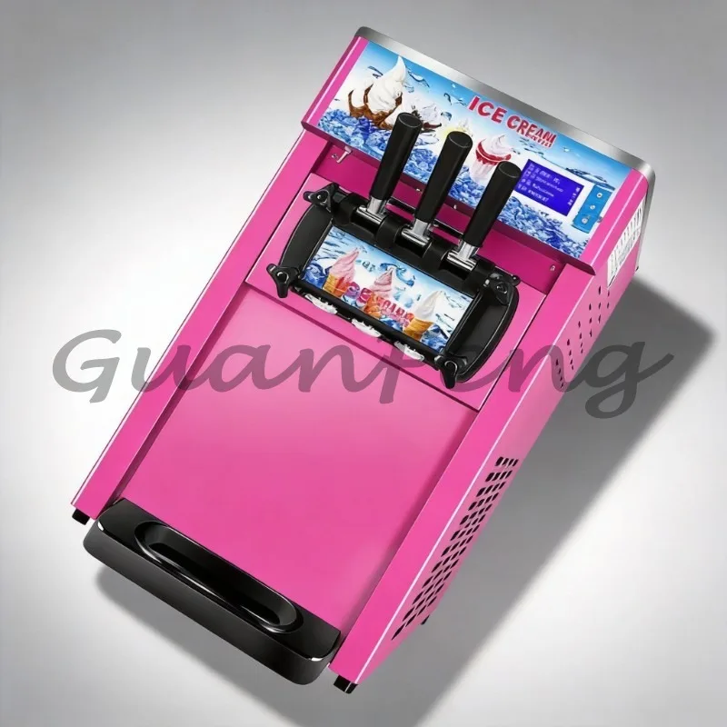 3‑Flavor Commercial Soft Ice Cream Equipment, 220V 1200W Counter‑Top Soft‑Serve Ice‑Cream Maker Model ZM‑168