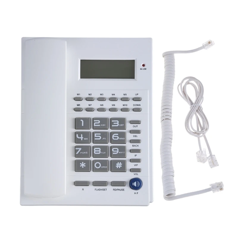 Home Landline Fixed Telephone Desk Phone Caller Identification Corded Phone Speed Dials No Need Battery Telephones