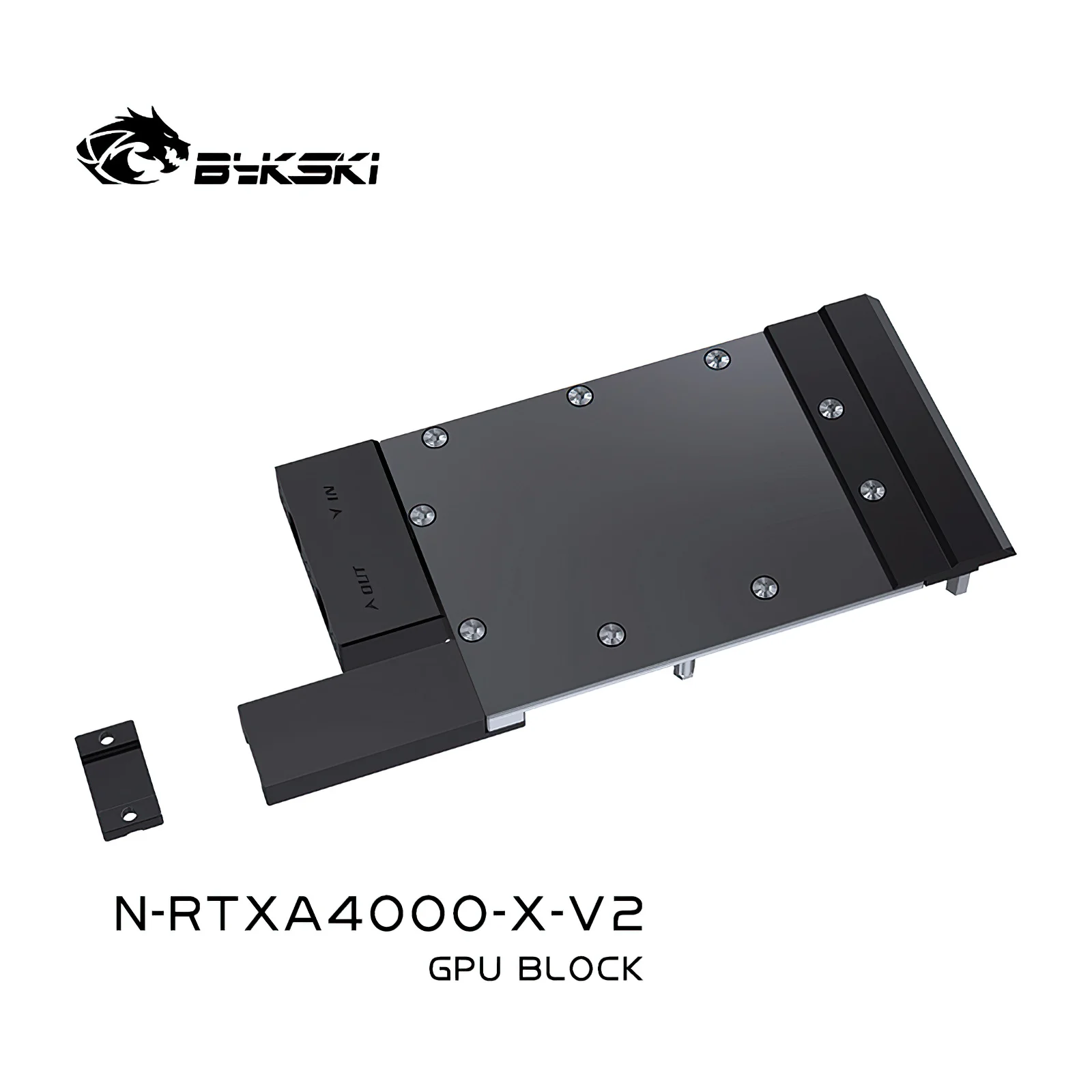 Bykski Cobertura Completa Todo Metal GPU Block Cooler para Leadtek RTX A4000 N-RTXA4000-X-V2