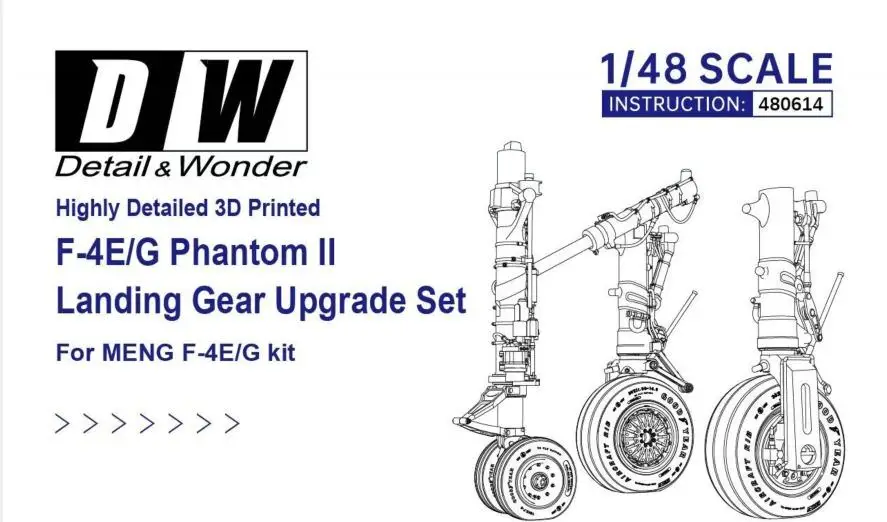 

DETAIL& WONDER 480614 F-4E/G Phantom II Landing Gear Upgrade Set For MENG F-4E/G