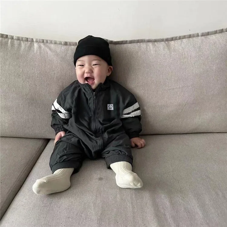 Autumn New Baby Long Sleeve Romper Boy Girl Newborn Cartoon Print Jumpsuit Cotton Infant Outerwear Casual Zipper Clothes 0-24M