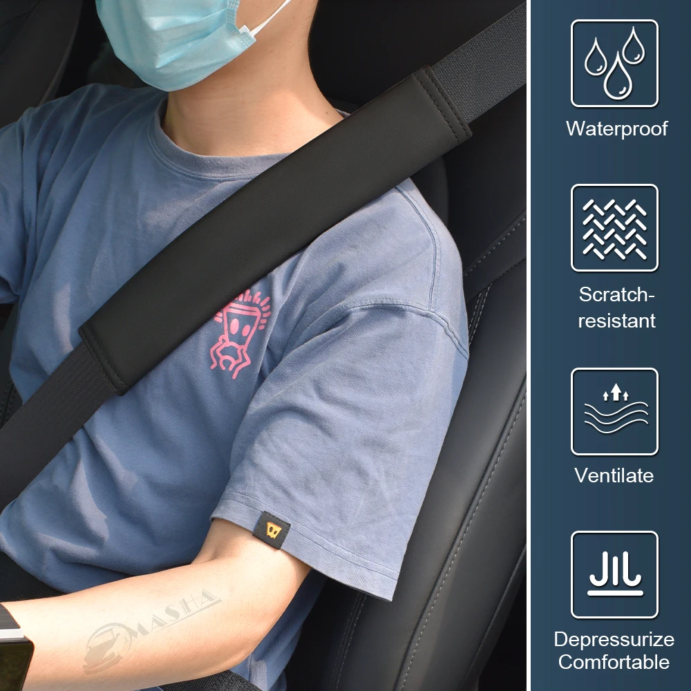 2pcs Seat Belt Covers Car Accessories Accesorios Auto Car Shoulder Pad Seat Belt For Adults Youth Kids Accessories Interior