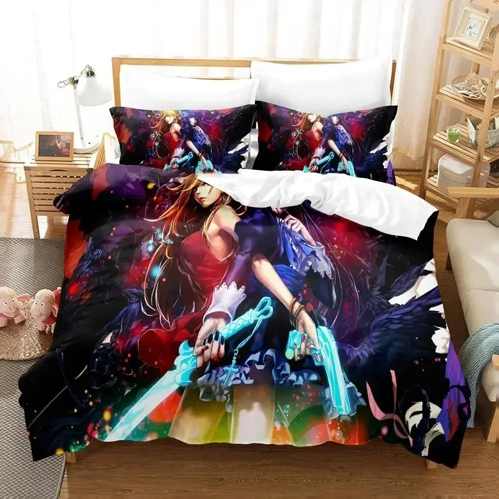 

Anime Panty Stocking Garterbelt Printed Bed Set Duvet Cover Pillowcase Bedding Set Linen Sheet Quilt Cover Full Queen King Size