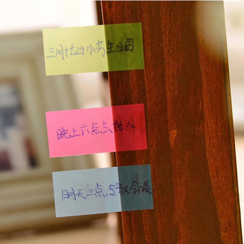 

Memo Note Translucent Neon Index Tabs Removable Self-Stick Paper Flags for Page Marker Document Highlight Office Supplies