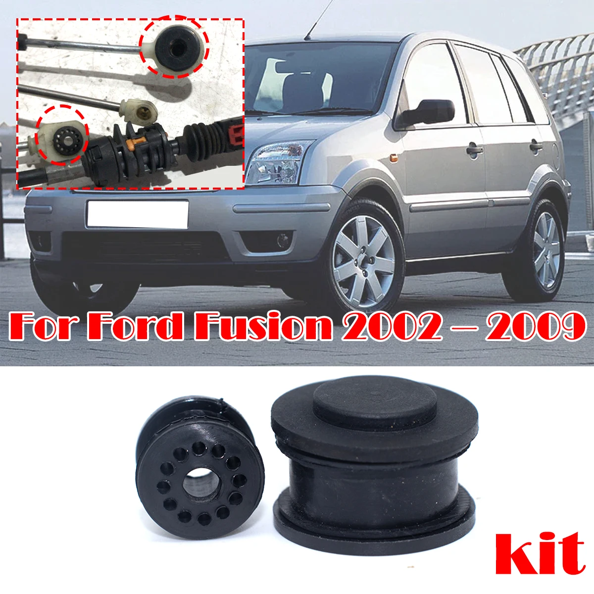 

Manual Gear Linkage Repair Kit For Ford Fusion Shift Cable Bushing Rubber End Pivot Connector Clamp Collet 2002 2003 2004-2009