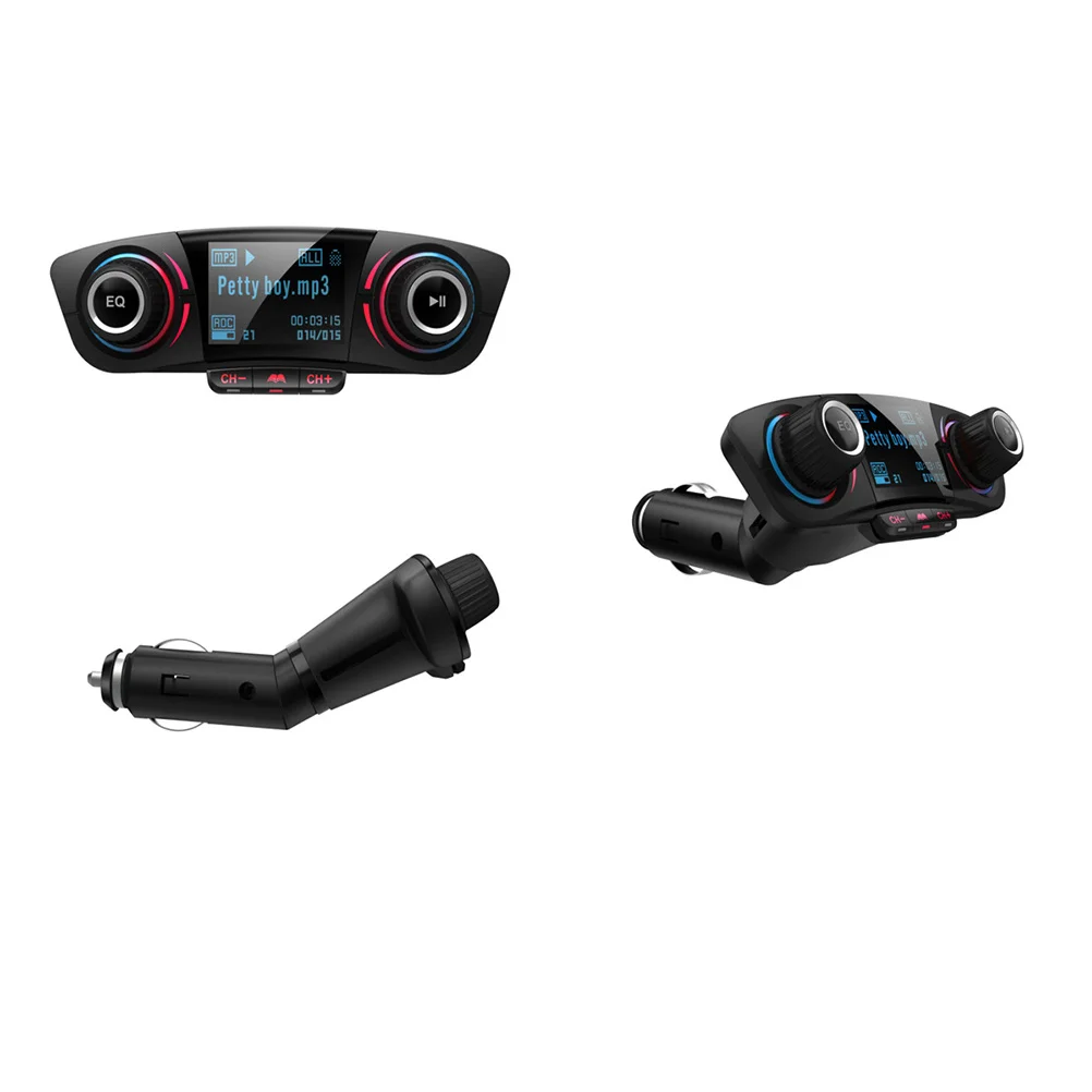 

1Pcs Receiver Car Wireless Fm Transmitter Mp3 Player Vehicle-Mounted USB Flash Disk Dual USB Charging Car Audio Player