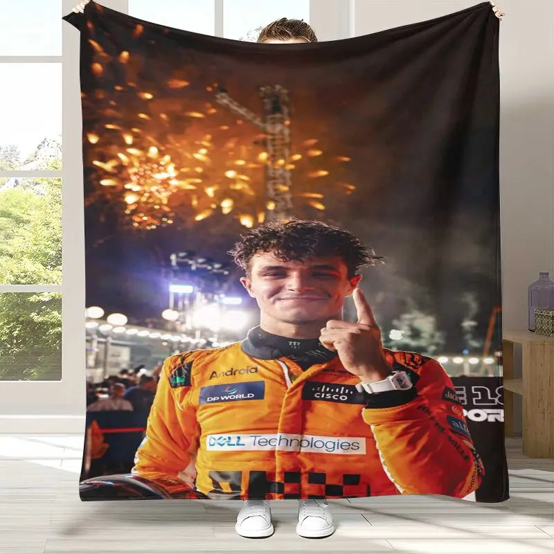 Fashion Landos Norris Racer Soft Flannel Throw Blanket,Cozy Warm Blanket for Bed,Sofa,Living Room,Picnic,Camping,Home Decor,Gift