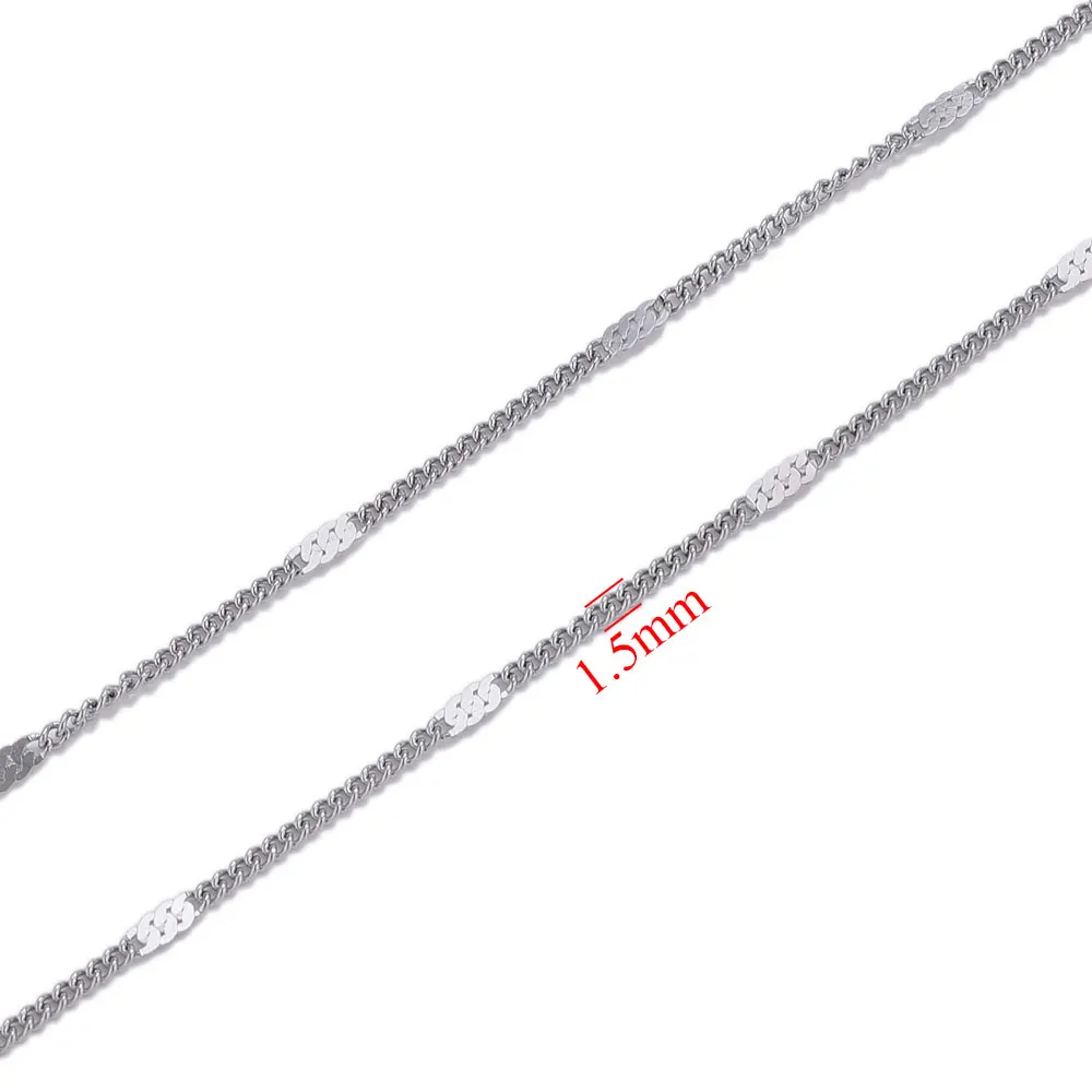2 Meter Edelstahl-Gliederketten, PVD 18K vergoldet, für DIY Armband, Halskette, Schmuckherstellung, Zubehör. – Detail 6